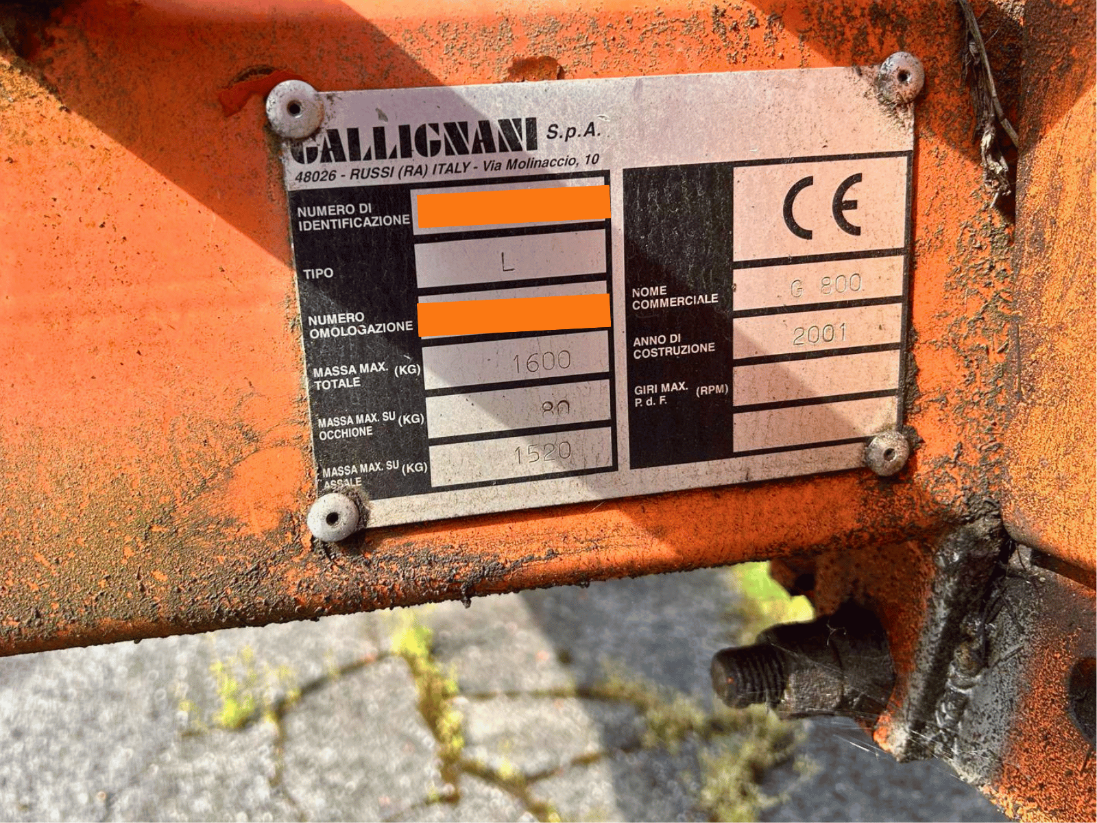 
								Fasciatore per rotoballe GALLIGNANI G 800 Usato – 2001 – Buono stato – € 4.500 full									